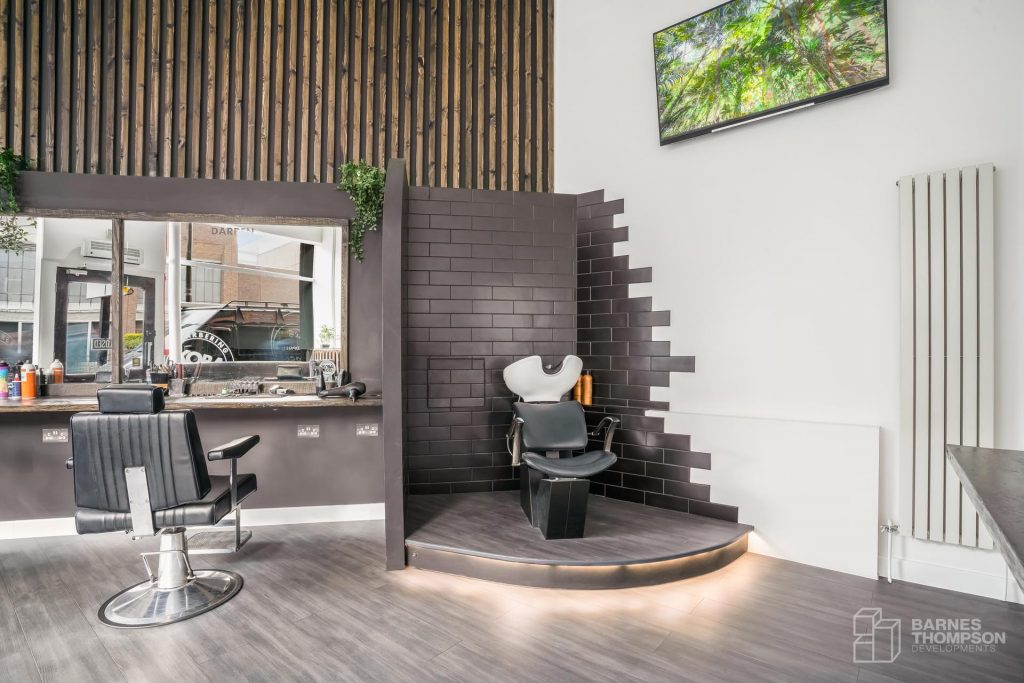 Koba barberhop custom interior design & fit-out
